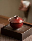 Imperial Langhong "Ice Crackle" High-End Sancai Gaiwan