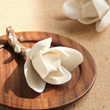 Handcrafted Magnolia Porcelain Incense Holder
