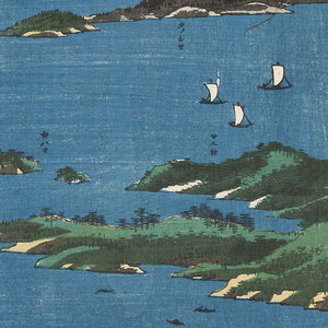 Mutsu Province, View of Matsushima, Sight Map from Mount Tomi, 1853