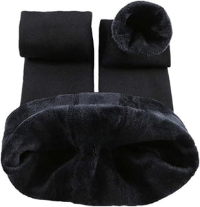Winter Warm Leggings Women Elastic Thermal Legging Pants Fleece Lined Thick Tights